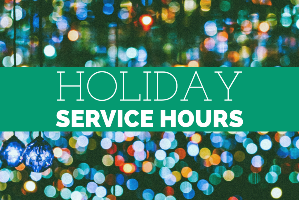 Holiday Service Hours Sun Tran