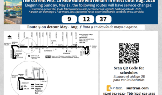 bus poster about May schedule changes
